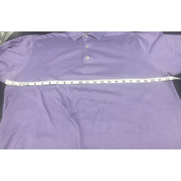 Peter Millar Men’s Purple Cotton Performance Golf Polo Sz L - Picture 7 of 8